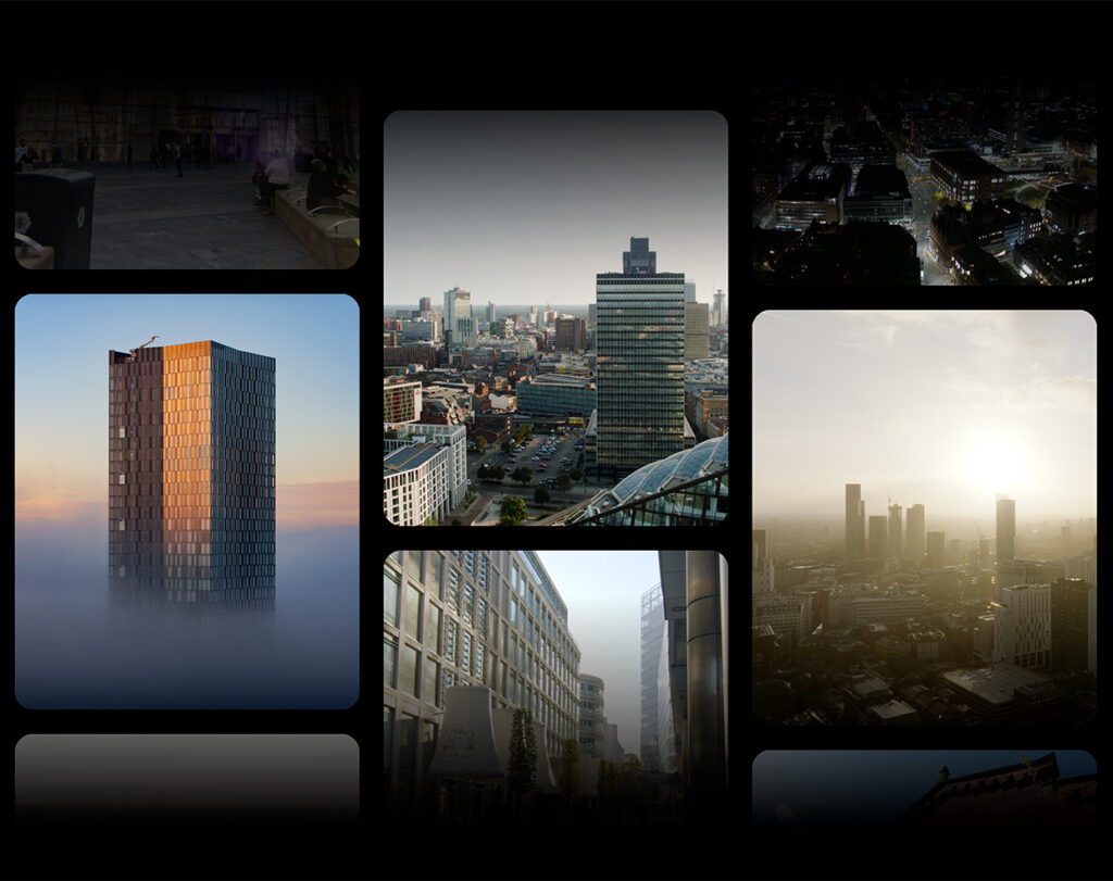 A grid of photos displaying property related photos